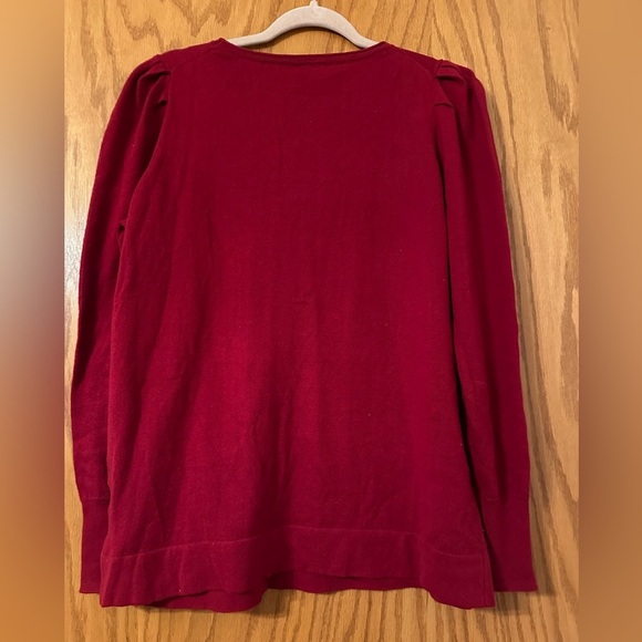 Anne Klein Shirred Shoulder Pullover Cashmere Blend Sweater - Size M - Picture 3 of 11